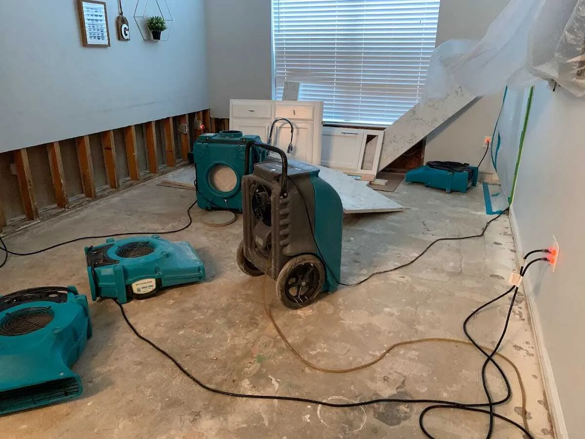 Dehumidifier in flood-cut room for Water Extraction & Removal in Hillsboro